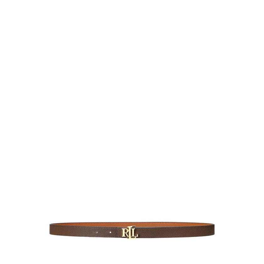 Ceinture réversible fine en cuir avec logo