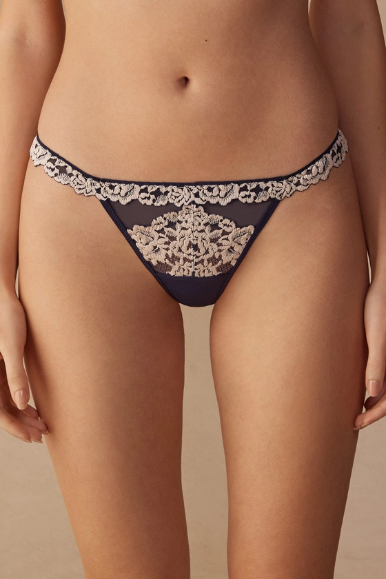 Stringtrosor i hipstermodell Pretty Flowers - Intimissimi