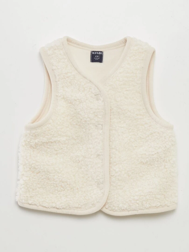 Gilet sans manches en sherpa