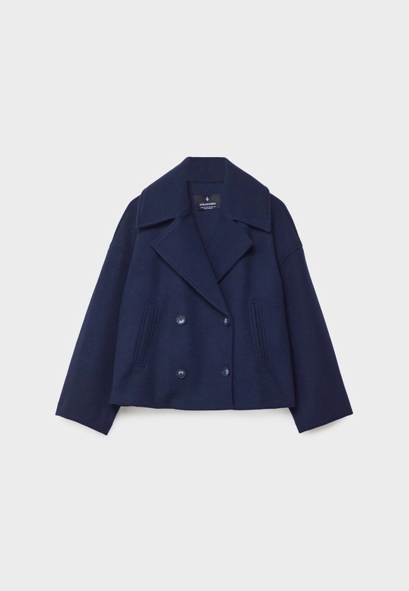 Manteau court croisé