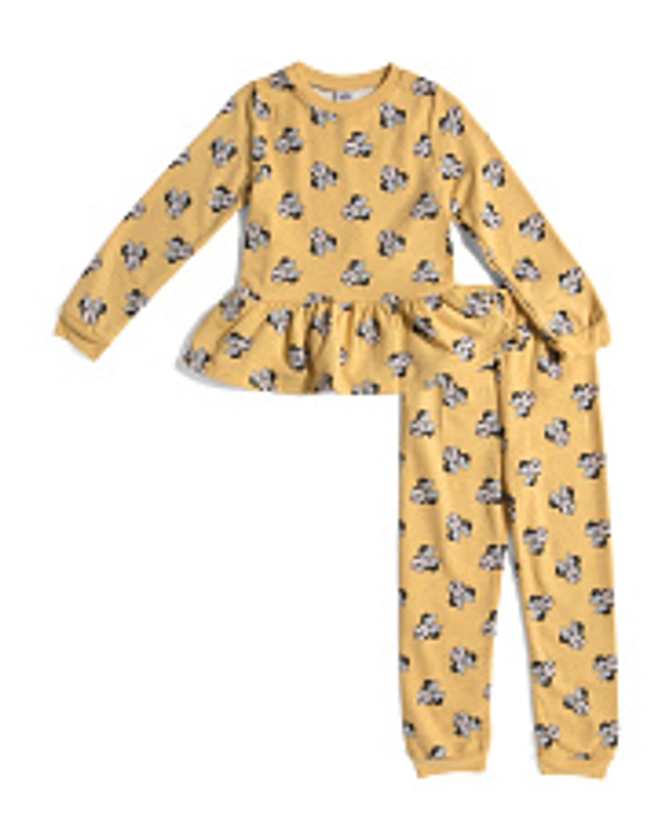 Little Girls 2pc Minnie Mouse Fleece Pants Set | Girls' Sets | T.J.Maxx