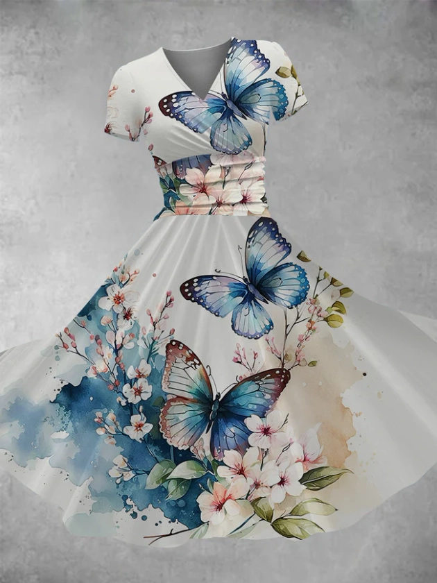 Women's ButterflyPrint Maxi Dress