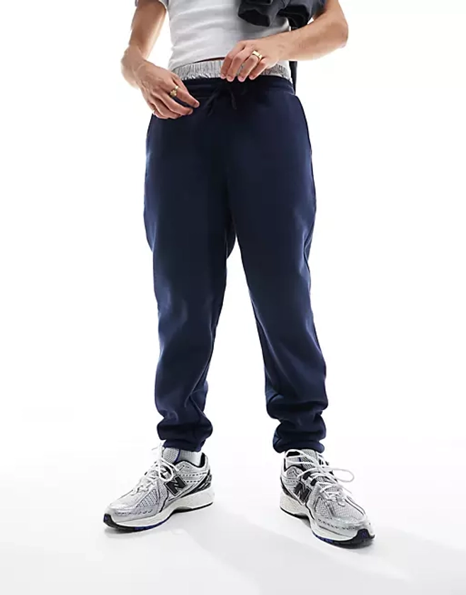 ASOS DESIGN - Pantalon de jogging fuselé épais - Bleu marine | ASOS