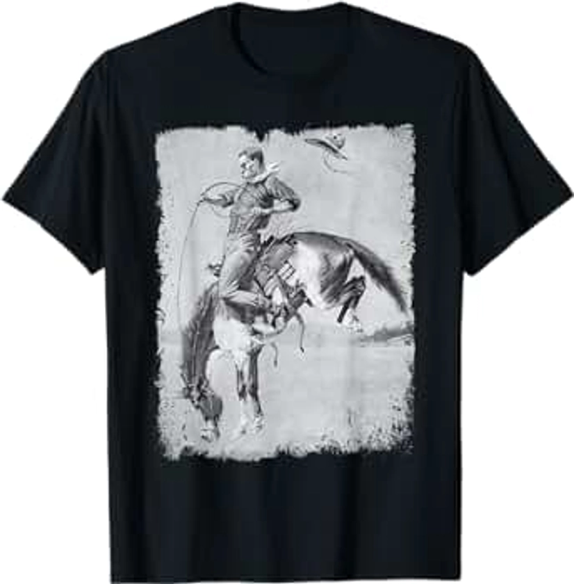 Cowboy Rodeo Horse Western Country Vintage Bronco Riding USA T-Shirt