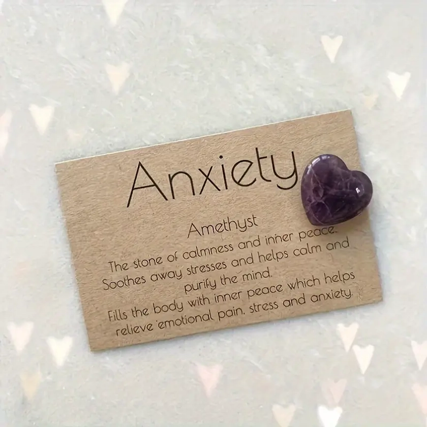 1pc, Pocket Hug, Anxiety Heart Stone, Heart Shaped Stone Gifts, Inspirational Gift For Family, Friends And Coworkers, Small Business Supplies, Thank Y