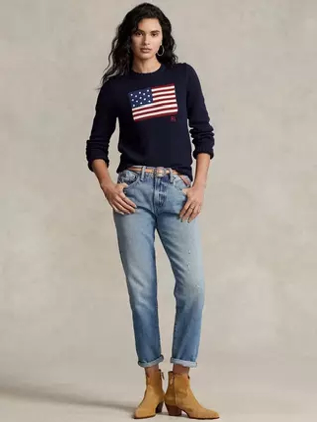 Polo Ralph Lauren American Flag Jumper, Navy