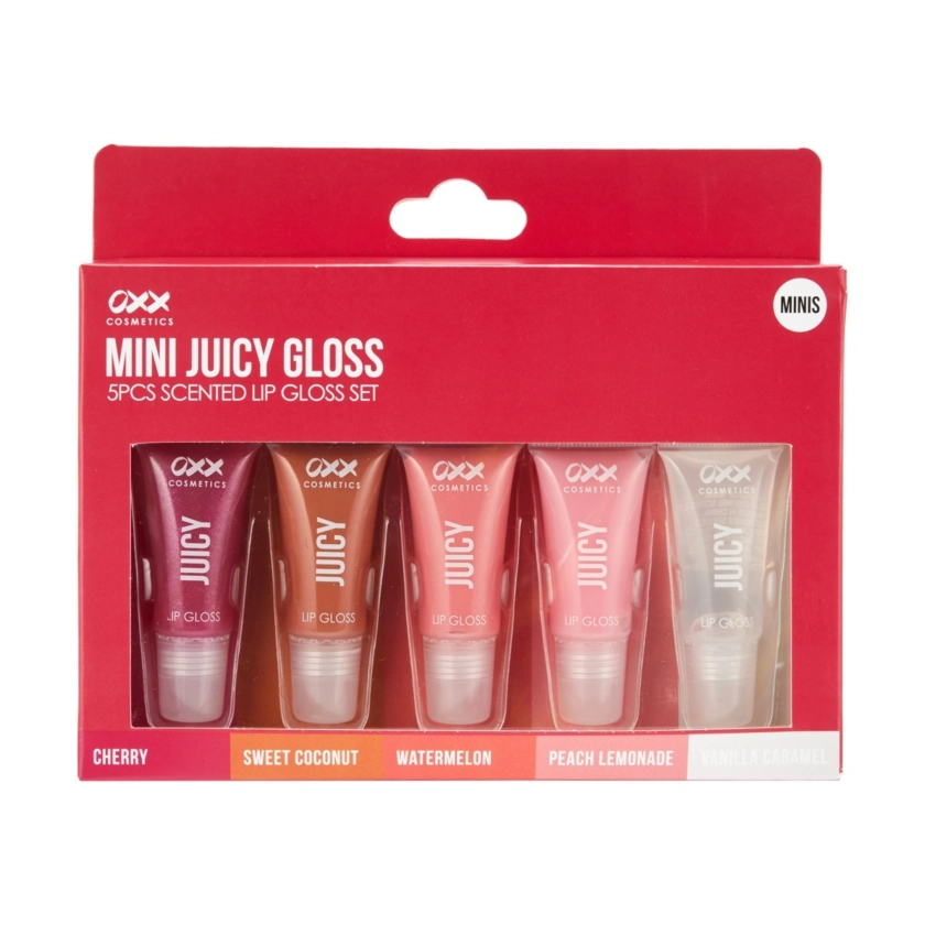 OXX Cosmetics 5 Piece Mini Juicy Scented Lip Gloss Set