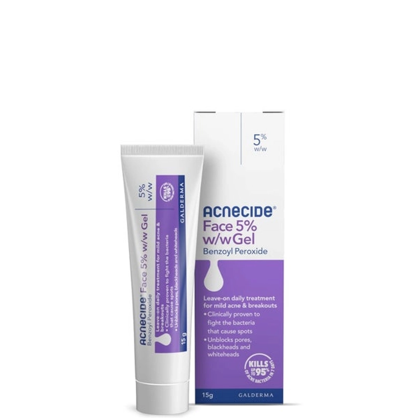 Acnecide Face Gel Spot Treatment with Benzoyl Peroxide 15g