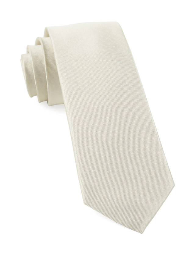 Mini Dots Ivory Tie | Silk Ties | Tie Bar