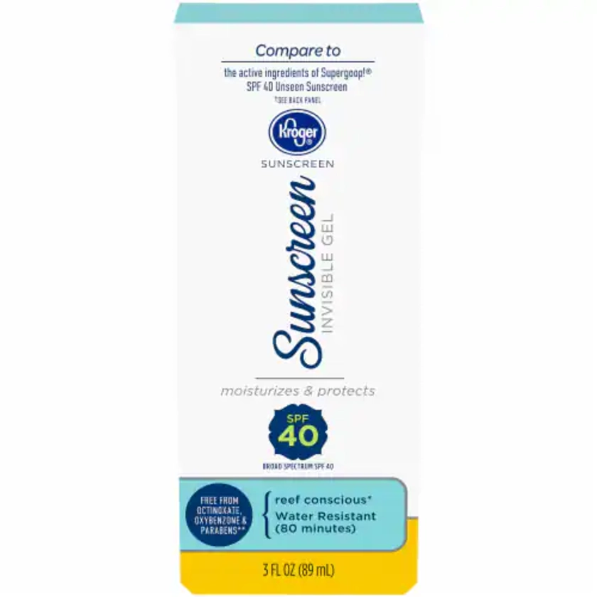 Kroger - Kroger® Sunscreen Invisible Gel SPF 40, 3 oz