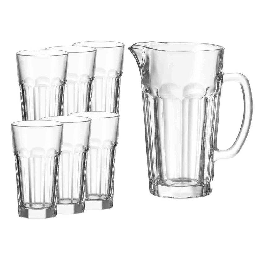 Set de 6 verres et pichet assortis