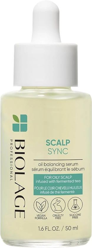 Biolage Scalp Sync Oil Balancing Serum | Absorbs & Reduces Excess Oil | For Oily Scalp | Paraben & Silicone-Free | Vegan | Cruelty Free | Lightweight Leave-In Serum For Oil Reduction