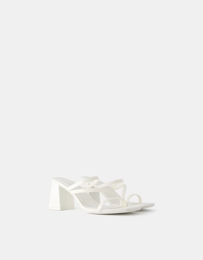 Sandales talon mules multibrides - Femme