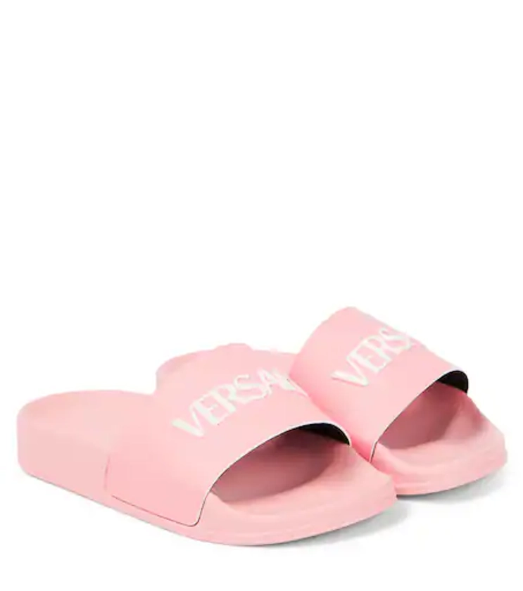 Logo slides in pink - Versace Kids | Mytheresa