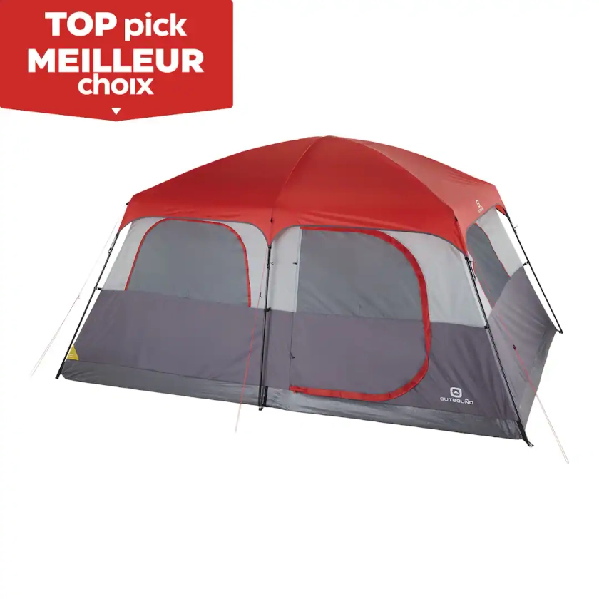 Outbound Hangout 3-Season, 10-Person Camping Cabin Tent w/ Rain Fly & Carry Bag | Canadian Tire