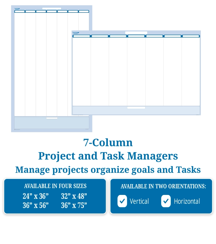 7-Column Task Job and Goals Wall Organizer