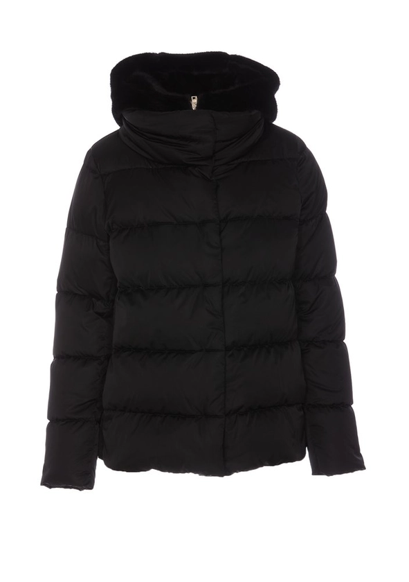 Herno Funnel-Neck Hooded Down Jacket