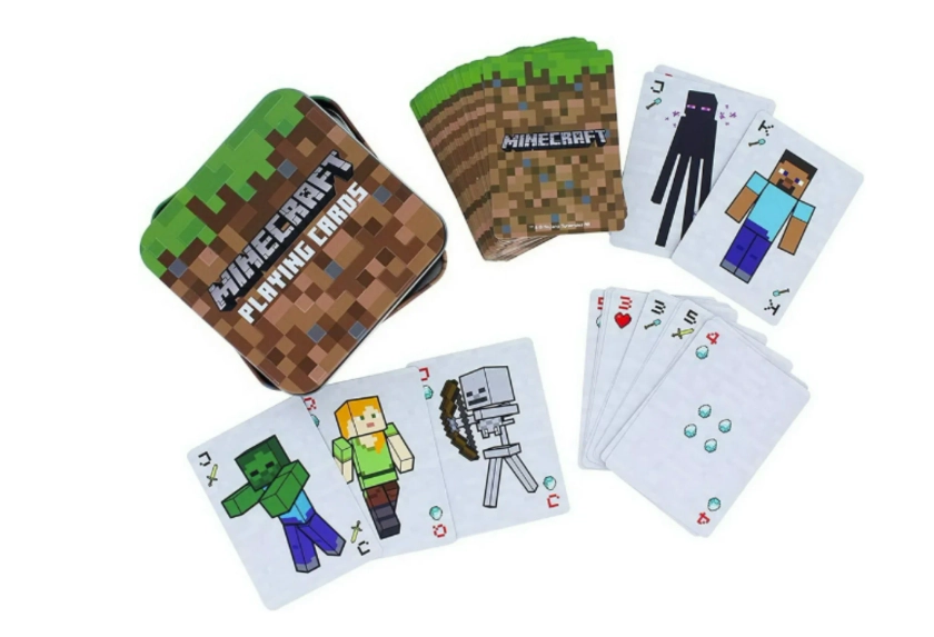 Minecraft Playing Cards Includes: 52x Playing Cards, 2x Joker Cards, 1x Metal Storage Tin - Walmart.com