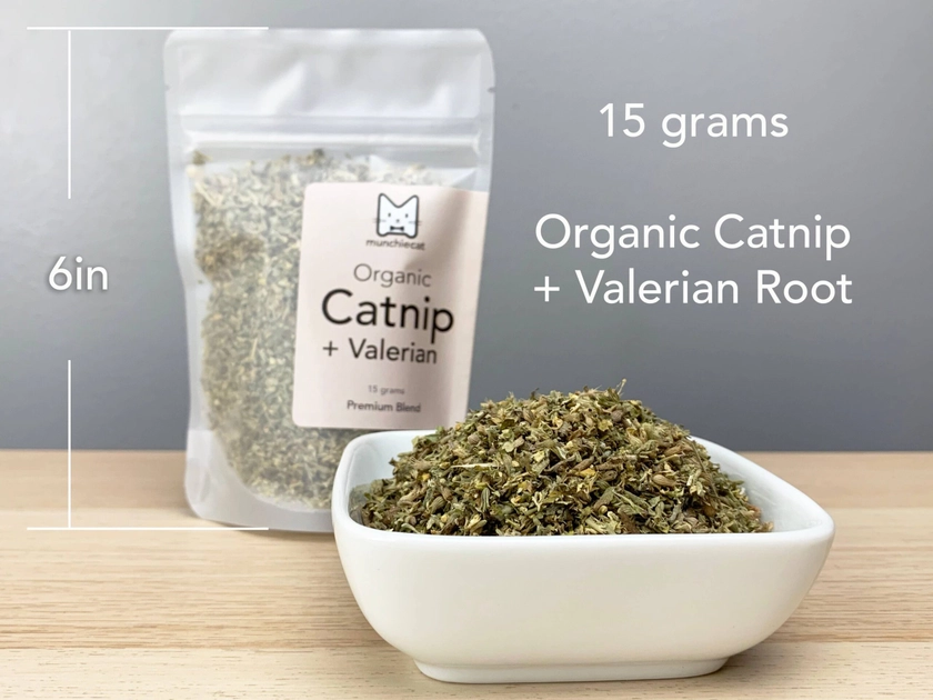 Munchiecat - Organic Catnip + Valerian Root Blend USA Grown - (15g) - Katzenworld Shop