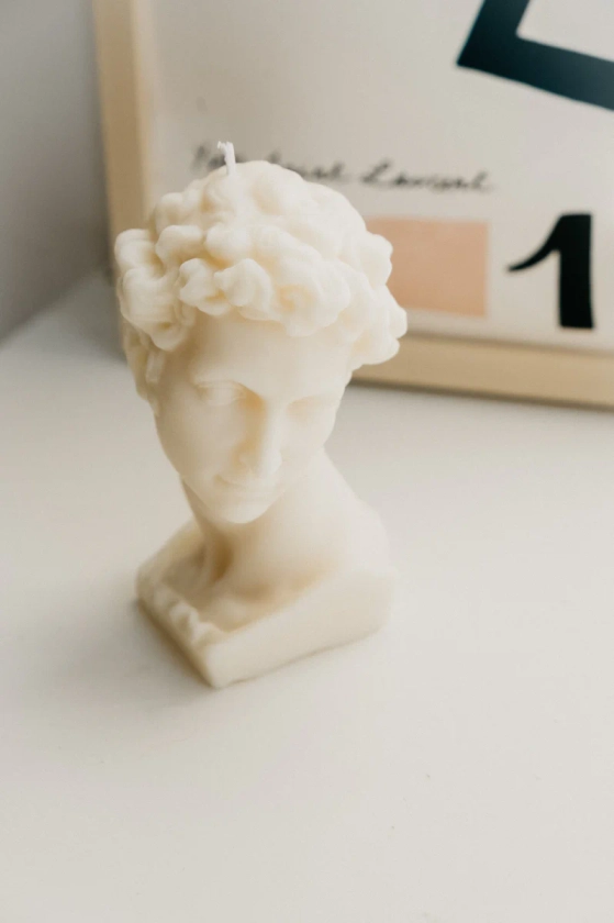 David Bust Head Soy Wax Candle