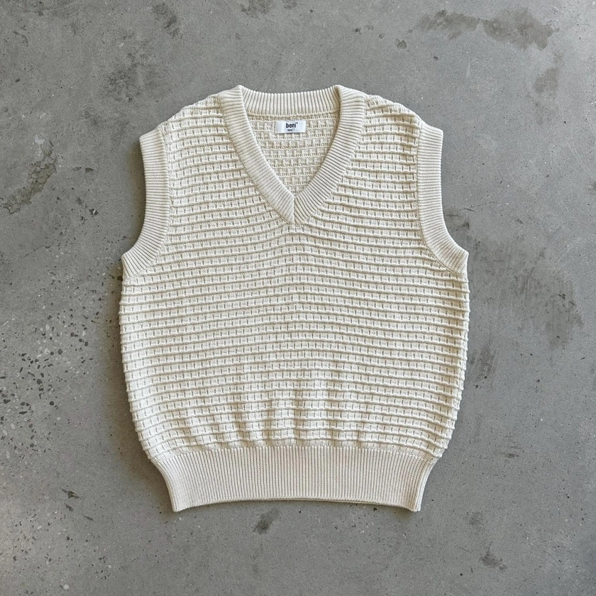 oversized knitted vest