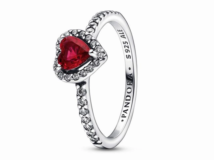 Pandora Ring 198421C02-52 - rotes Herz der Liebe - Silber - Kristall Rot - Gr. 52 198421152