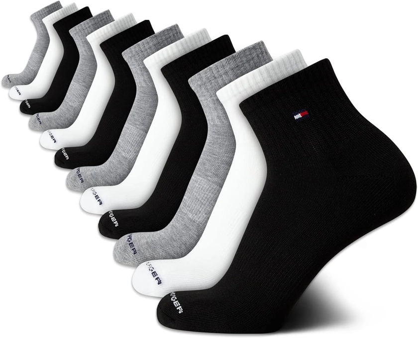 Tommy Hilfiger Men's Socks - Cushion Quarter Cut Ankle Socks (12 Pack)