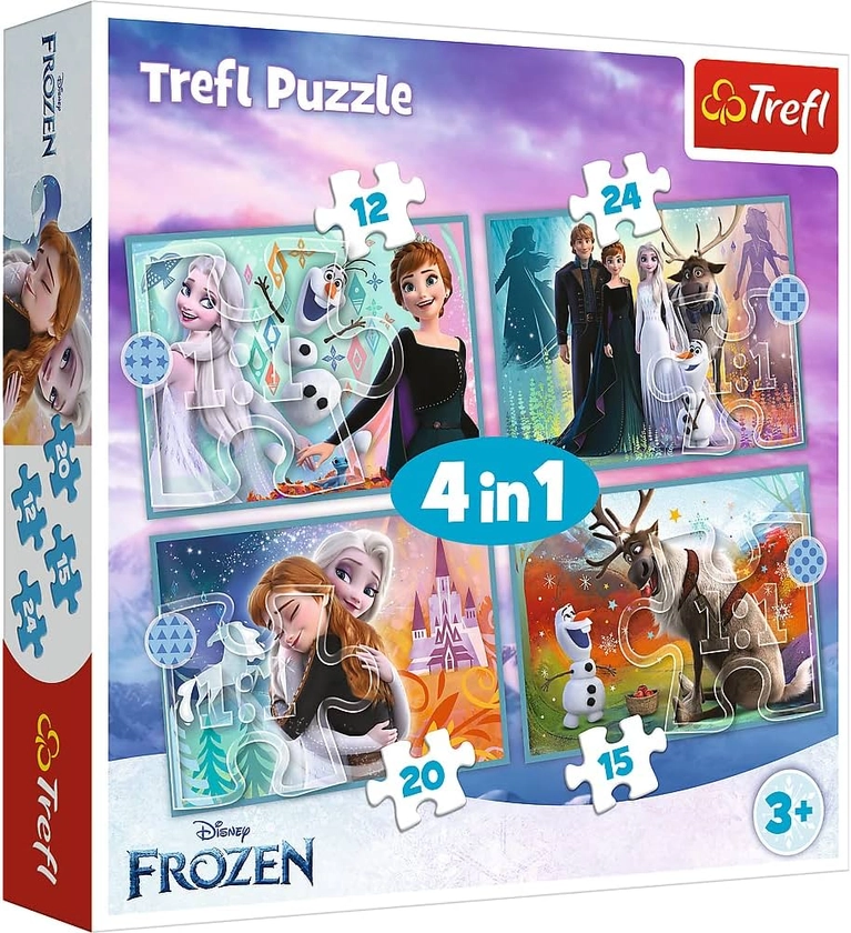 Trefl-pour Les Enfants à partir de 3 Ans Puzzle, 34381, Le Monde Incroyable La Reine des neiges Disney Frozen 2, The Incredible World Disney Frozen 2 : Amazon.fr: Jeux et Jouets