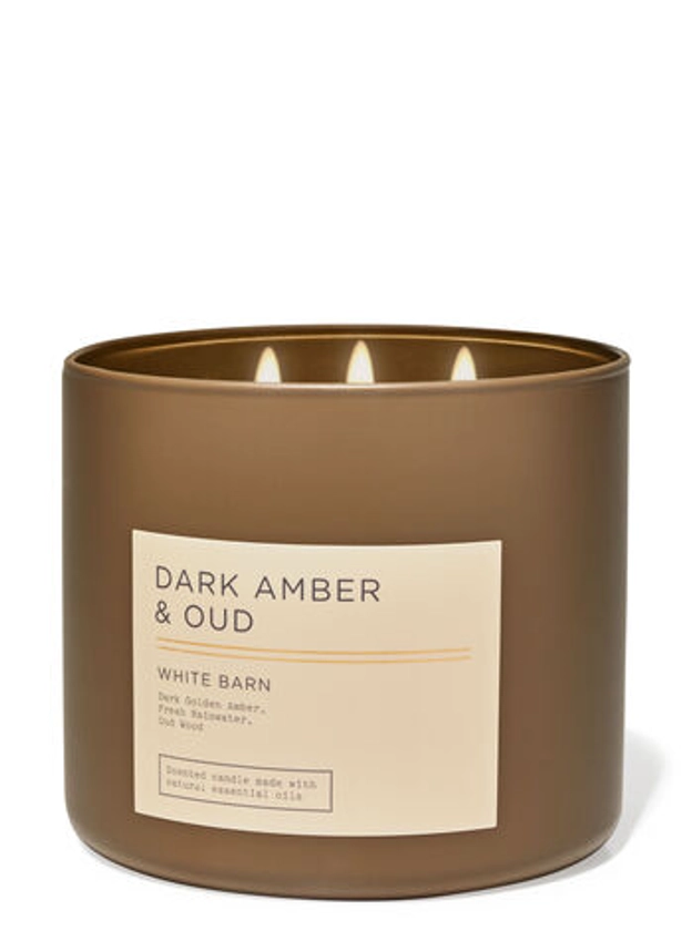 White Barn Dark Amber & Oud 3-Wick Candle