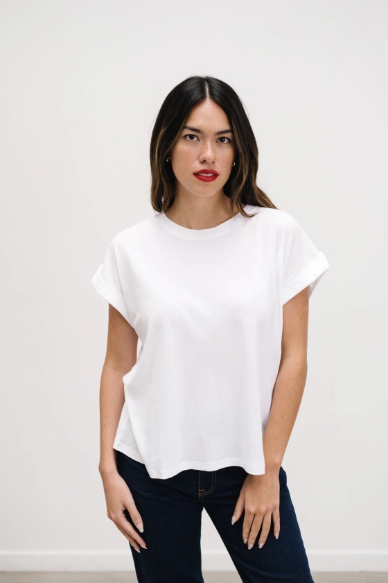 TEE-SHIRT AUSTIN BLANC en coton biologique