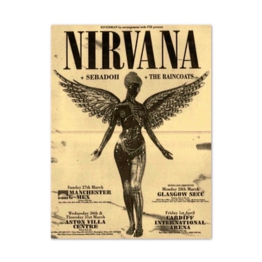 Nirvana Poster - Limited Edition Print - 90s rock Poster - Multiple Sizes