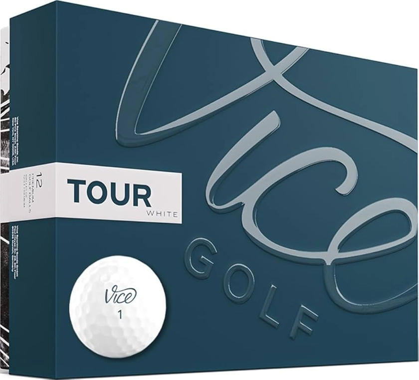 Vice Golf Tour White 2020 | 12 Golf Balls | Features: Excellent Short Game Spin, Straight Trajectory, Soft Feel | Profile: Designed for Casual Golfers