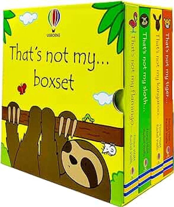 That's not my... 4 Books Collection Box Set by Fiona Watt & Rachel Wells (Flamingo, Sloth, Kangaroo & Tiger)