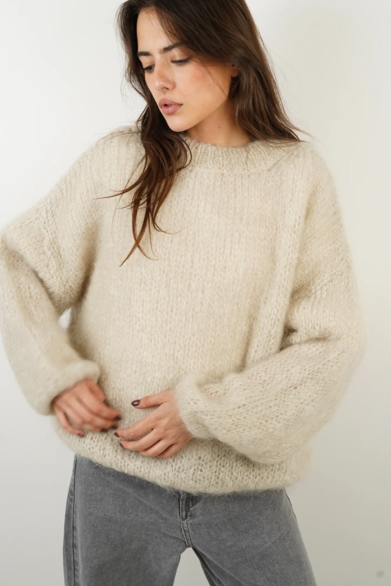 Pull Dina mohair beige