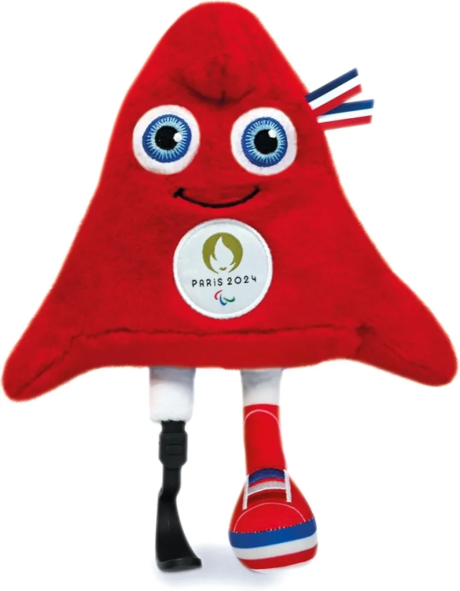 Doudou et Compagnie- Jeux Olympiques ET PARALYMPIQUE Paris 2024 Peluche PHRYGE 25 CM, JO2410, Rouge