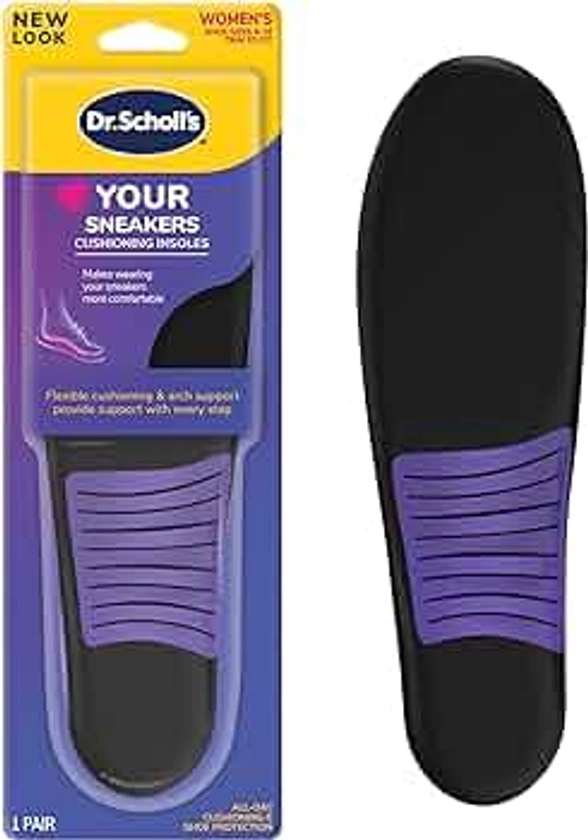 Dr. Scholl's Soft Cushioning Insoles for Sneakers, Superior Shock Absorption and Cushioning (women's Size 6-10)