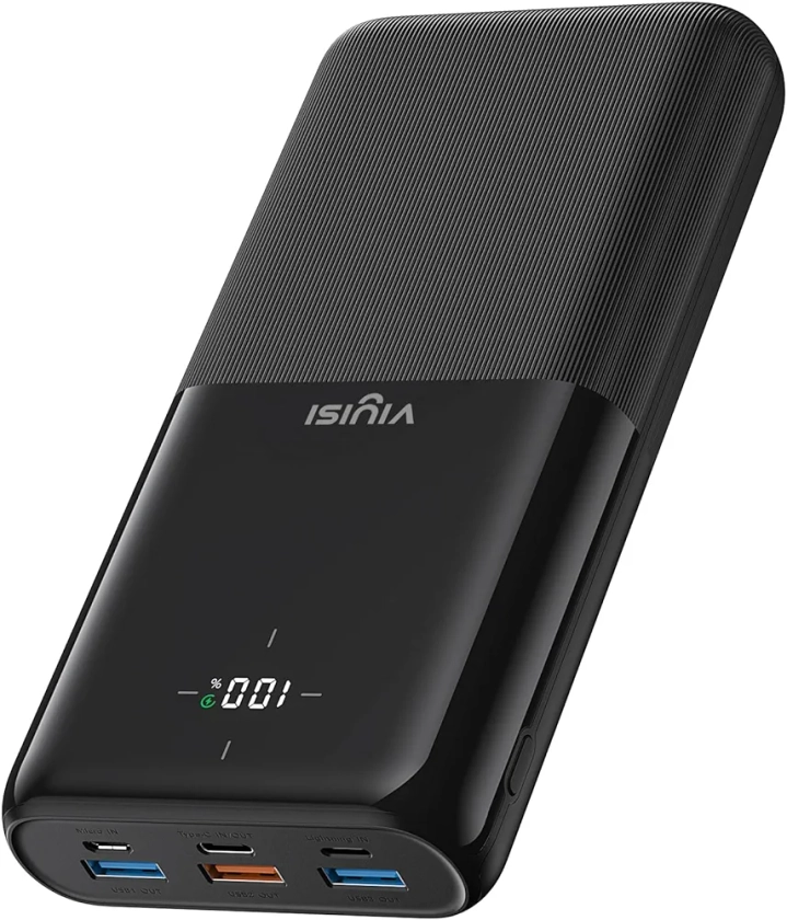 VIYISI Batterie Externe 30000 mAh, 22,5W Charge Rapide Power Bank USB C Portable avec Grosse Capacité pour Samsung iPhone 15 14 13 12 11 XR Xiaomi(Noir)