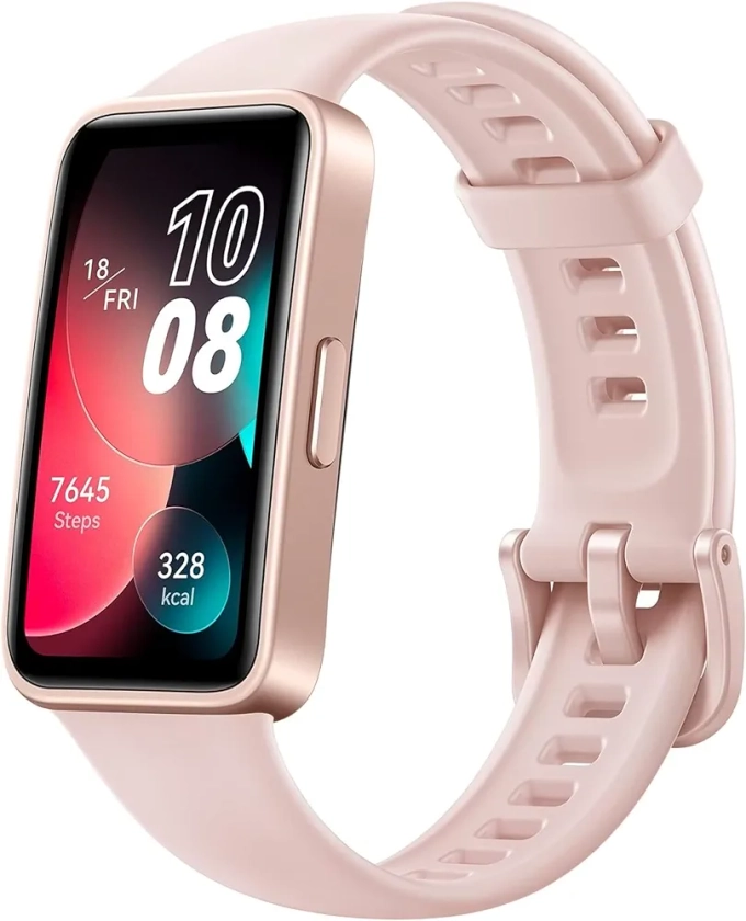 HUAWEI Band 8 Montre Connectée,Écran Tactile sans Bordure,Suivi du Sommeil,100+ Modes d'entrainement,Charge Rapide,Longue durée,10001+Cadrans au Choix,Étanche,Compatible avec iPhone et Android,Rose