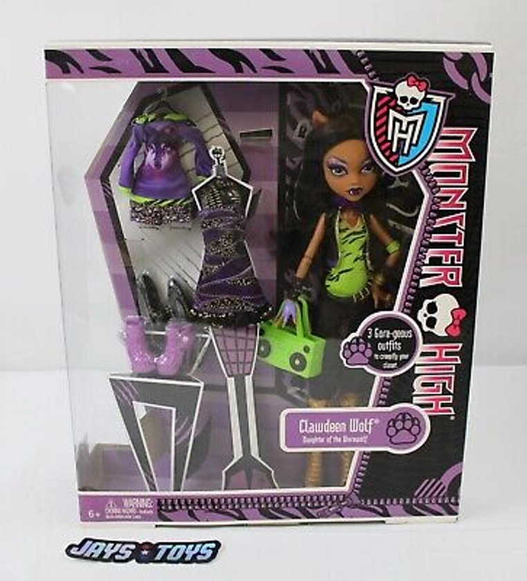 I Love/Heart Fashion Clawdeen Wolf Monster High 2013 Mattel New in Box