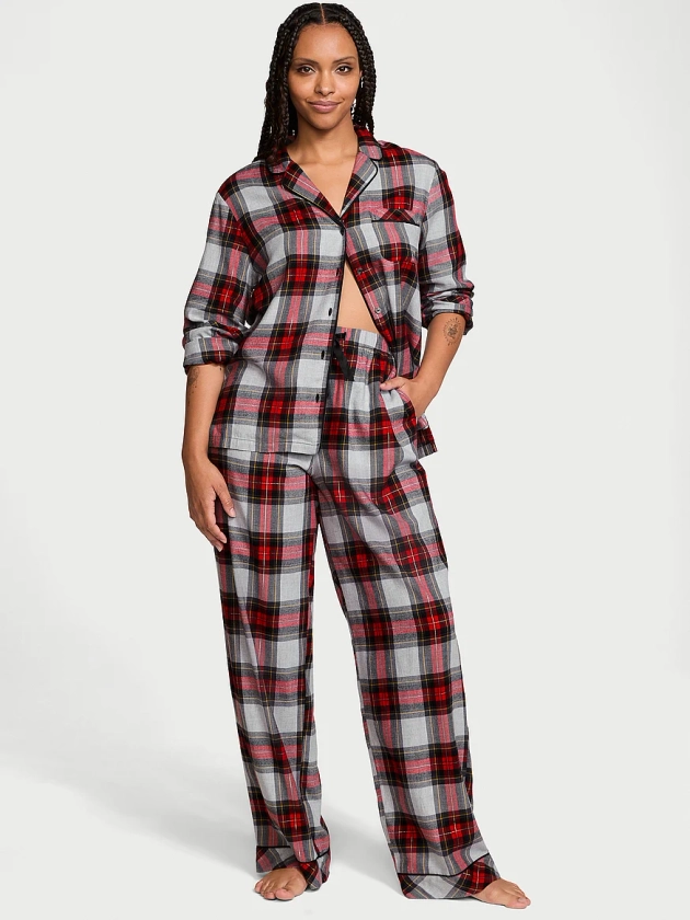 Acheter Pyjama coordonné long en flanelle – Commander des pyjamas en ligne 5000000360 – Victoria's Secret