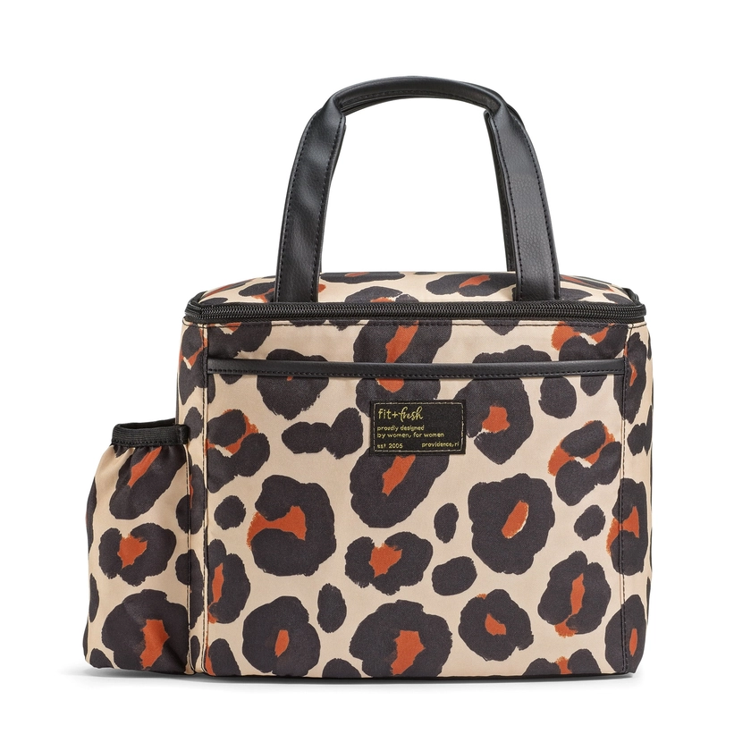 Fit + Fresh Mapleton Lunch Bag for Women, Lunch Cooler Tote, Reusable Insulated Lunch Bag, Leopard - Walmart.com