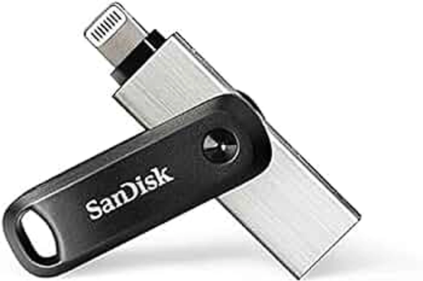 SanDisk 128Go iXpand Go Flash drive, Clé usb iphone, Pour iPhone/iPad, PC et Mac, Connecteurs Lightning Libérez facilement de l'espace sur votre iPhone,Sauvegardez automatiquement vos photos et Vidéos