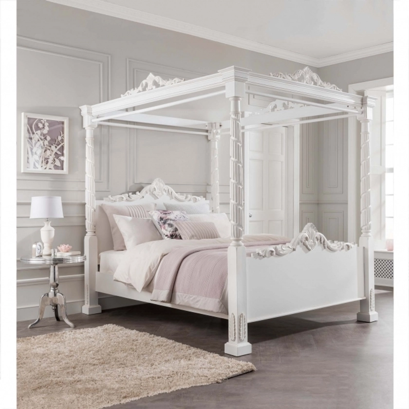 Lincoln Four Poster Antique French Style Bed