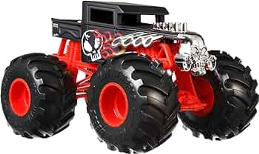 Hot Wheels Toy Monster Trucks, Oversized Die-Cast Bone Shaker in 1:24 Scale, Play Vehicle for Kids & Collectors