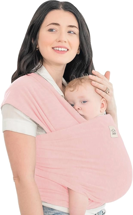 KeaBabies Baby Wrap Carrier - All in 1 Original Breathable Baby Sling, Lightweight Hands Free Baby Carrier Sling, Baby Carrier Wrap, Baby Carriers for Newborn, Infant (Dusty Pink)