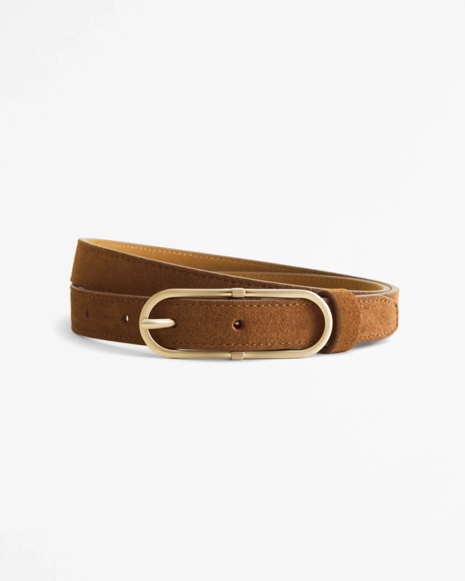 Women's Suede Oval Buckle Belt | Women's Accessories | Abercrombie.com