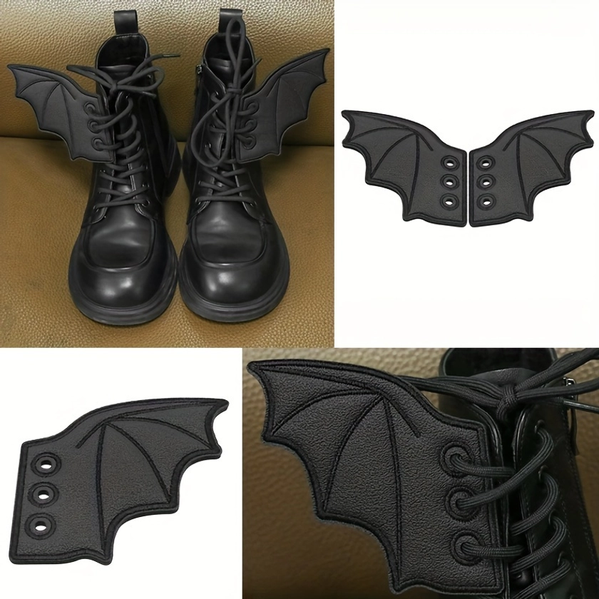 Bat Boot Wings Bat Wing Decorations Shoes Ornaments - Temu