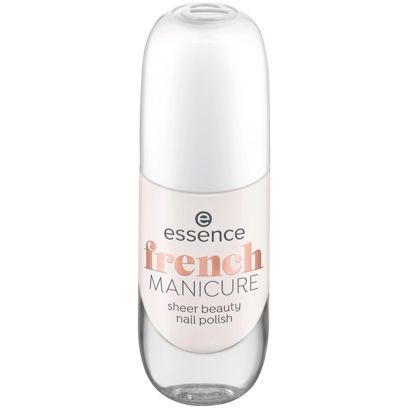 essence | french Manicure sheer beauty nail polish Vernis à Ongles - 02, rosé on ice, 8 ml - Blanc