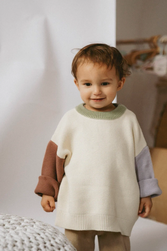 Strickpullover für Kinder aus Bio-Baumwolle in Bunt | Moriiko