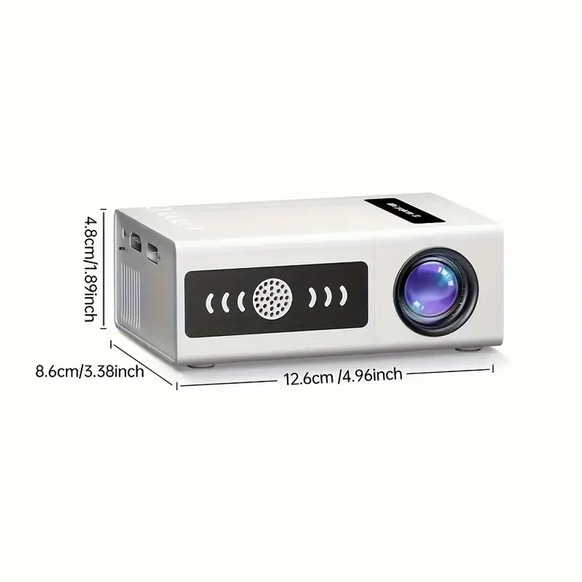 3000Lumen Mini Projector, Portable Video Projector, Outdoor Projector, Movie, Home Theater, Compatible With HDTV, USB, AV, SD, Smart Phone, Enjoyed Anytime, Anywhere